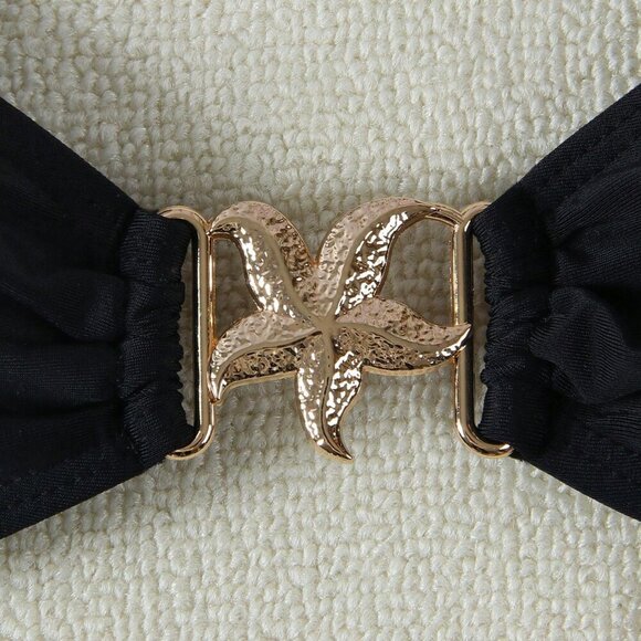 Black Cute Women's Sexy Starfish Decor Bikini Set - Picture 4 of 5